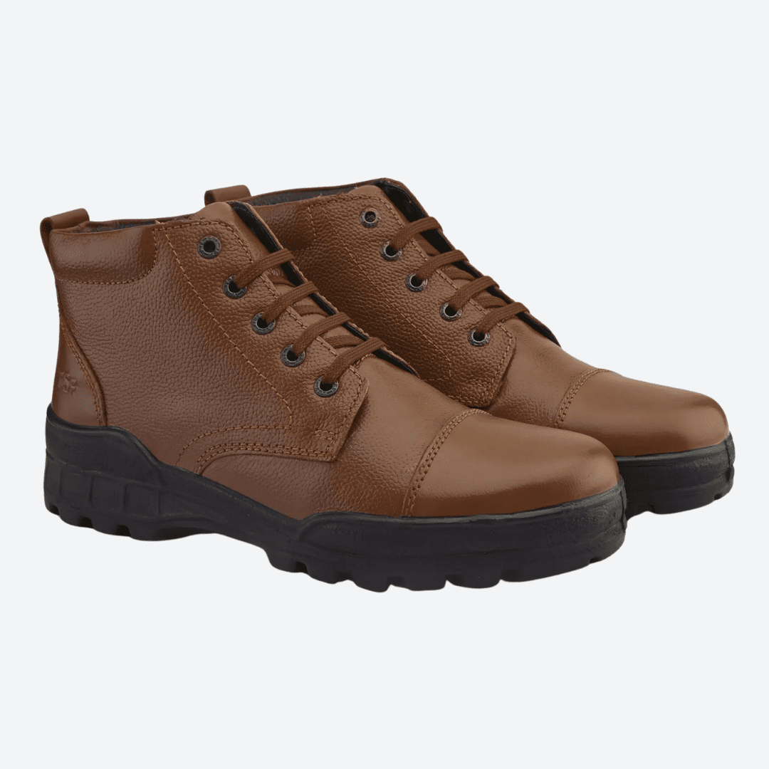 TSF Police Shoes Tan Leather ART-741 | Buy Online
