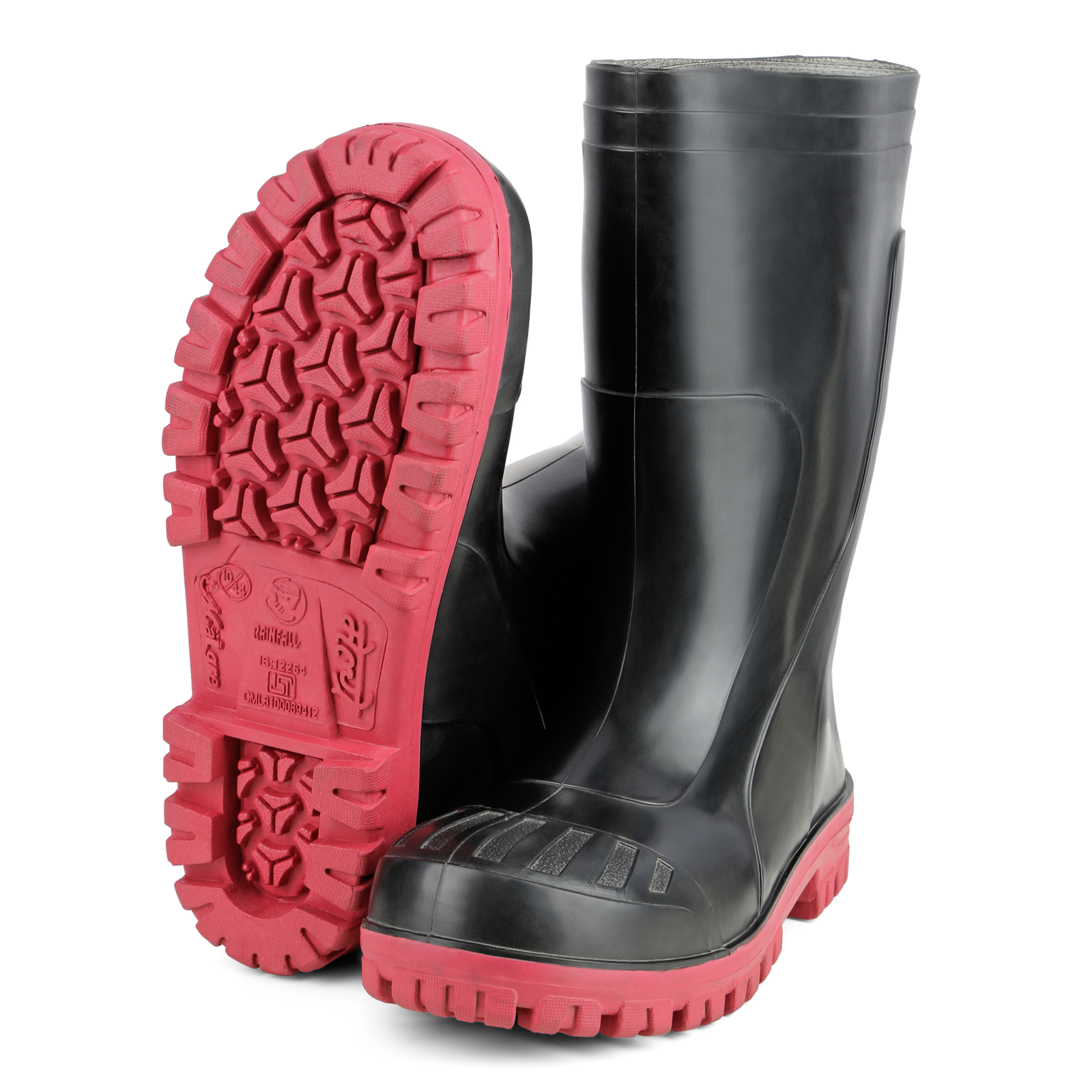 Malgre RAINFALL 12 BLACK RED Gumboot - Image 5