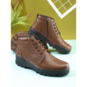 TSF Flexible & Comfort Uniform Police Boots with Zip (768-TAN)