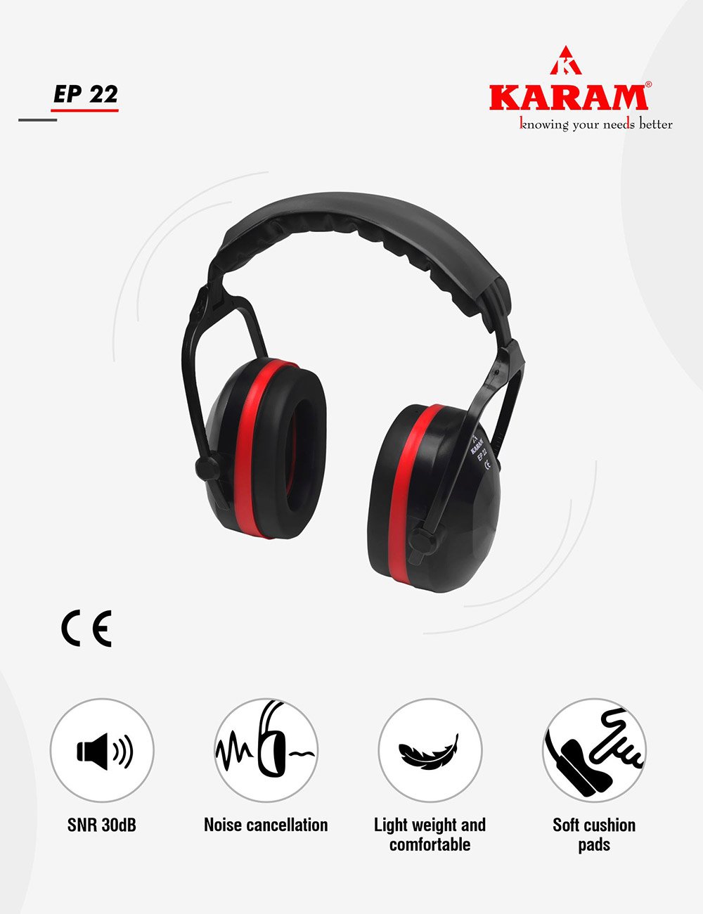 Karam Ear Muffs Foldable Deluxe, EP22 - Image 4