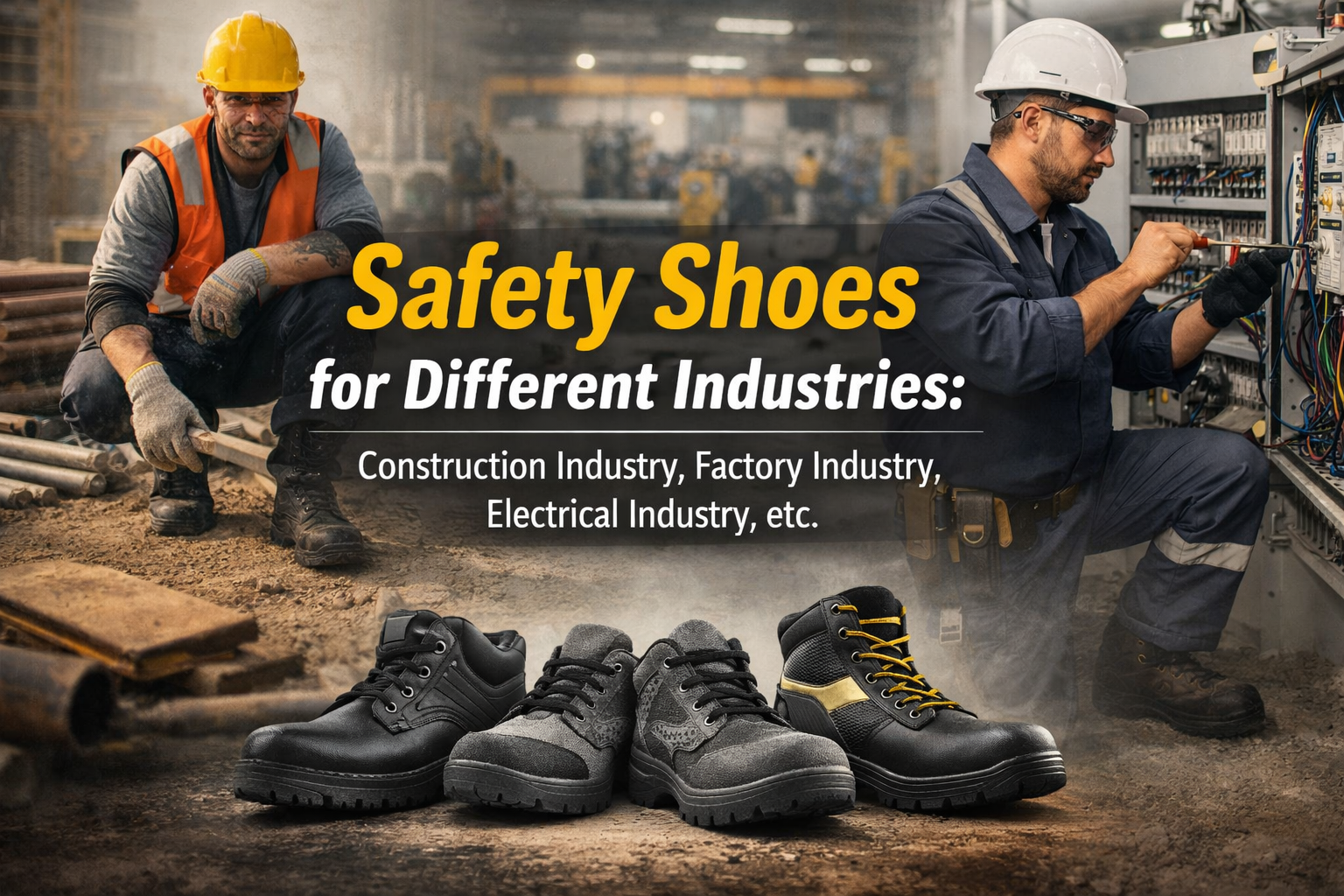 Safety Shoes for Different Industries: Construction Industry, Factory Industry, Electrical Industry, etc.