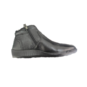 TSF 144 | Premium Black Leather Ankle Boot with Side Zipper & 6 Month Warranty